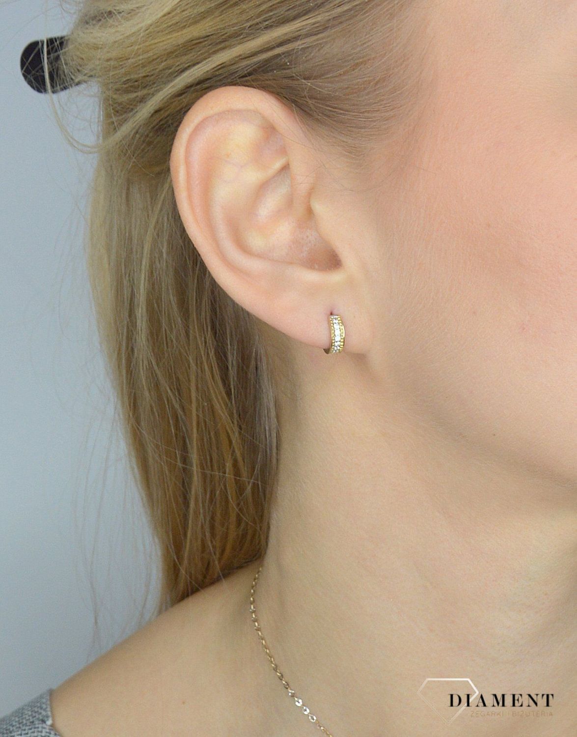 Złote kolczyki dla dziewczynki koła KL4818 ✓Kolczyki złote w Sklepie z Biżuterią zegarki-diament.pl✓.jpg